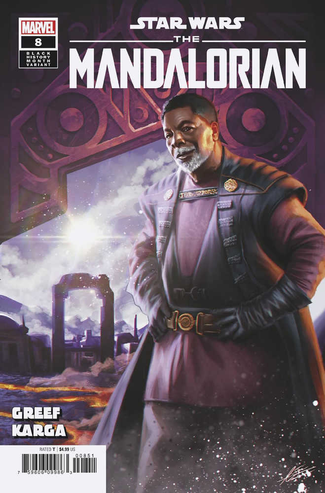 Stock Photo of Star Wars Mandalorian #8 Manhanini Black History Month Variant comic sold by Stronghold Collectibles