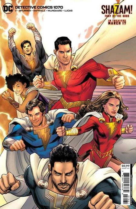 Stock photo of Detective Comics #1070D Travis Moore Shazam Fury Of The Gods Movie Card Stock Variant comic sold by Stronghold Collectibles