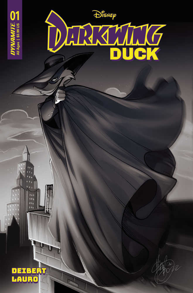 Stock Photo of Darkwing Duck #1ZG 1:10 FOC Andolfo Black & White comic sold by Stronghold Collectibles