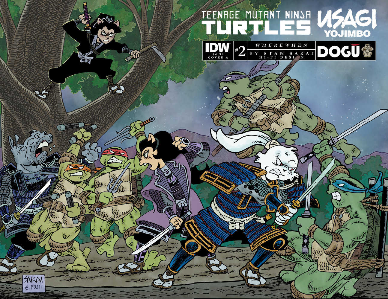 Stock Photo of Teenage Mutant Ninja Turtles/Usagi Yojimbo: Wherewhen #2A (Sakai) comics sold by Stronghold Collectibles
