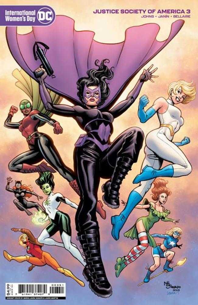 Stock photo of Justice Society Of America #3E (Of 12) Maria Laura Sanapo International Womens Day Card Stock Variant comic sold by Stronghold Collectibles