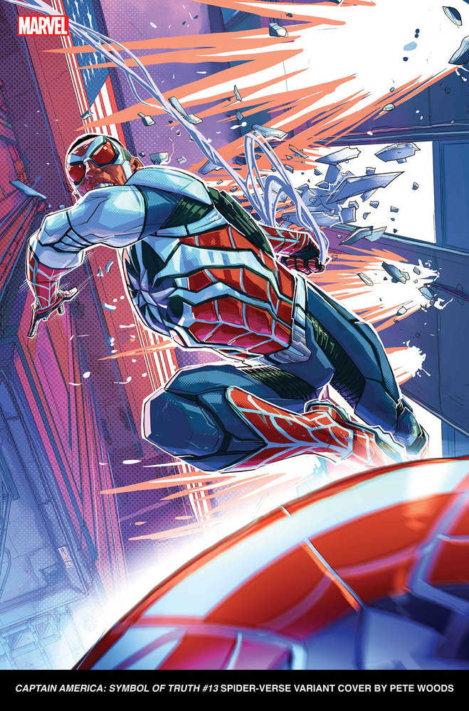 Stock photo of Captain America Symbol of Truth 13 Pete Woods Spider-Verse Variant comic sold by Stronghold Collectibles