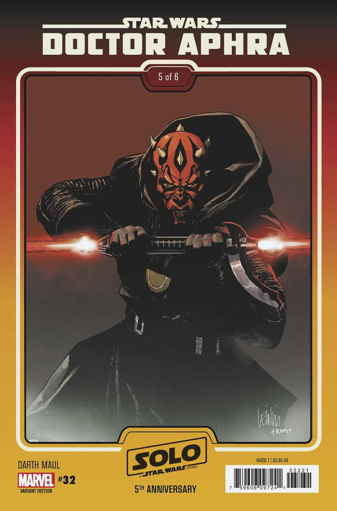 Stock photo of Star Wars Doctor Aphra 32 Leinil Yu Darth Maul Solo 5th Anniversary Movie Variant comic sold by Stronghold Collectibles