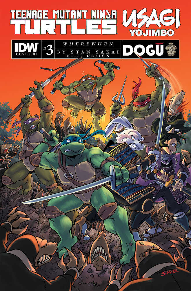Stock Photo of Teenage Mutant Ninja Turtles/Usagi Yojimbo: Wherewhen #3 1:10 RI Variant comic sold by Stronghold Collectibles