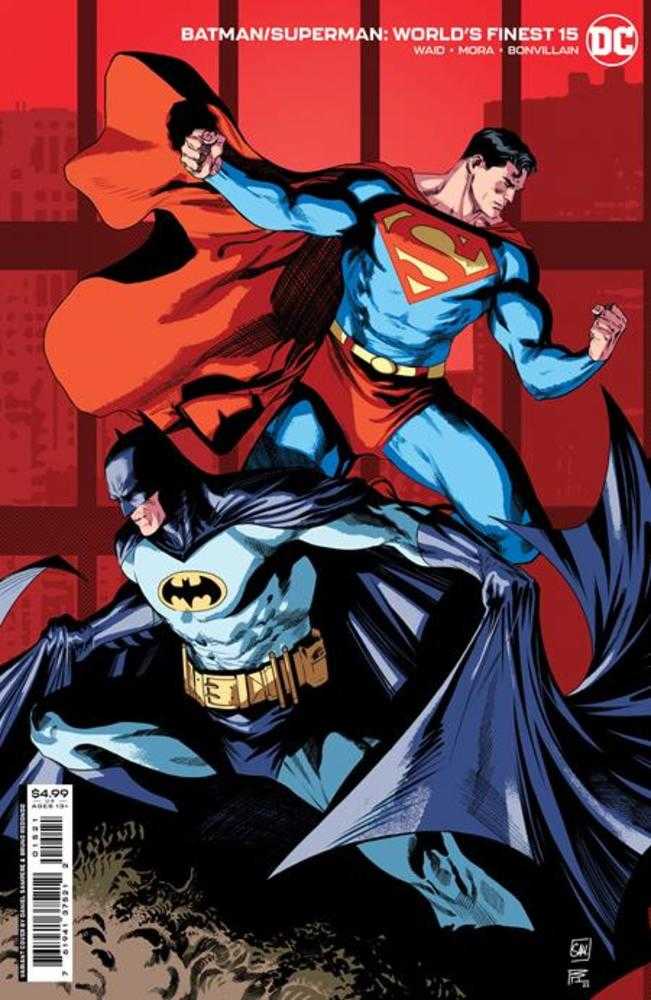 Stock Photo of Batman Superman Worlds Finest #15 CVR B Daniel Sampere & Bruno Redondo Card Stock Variant comic sold by Stronghold Collectibles