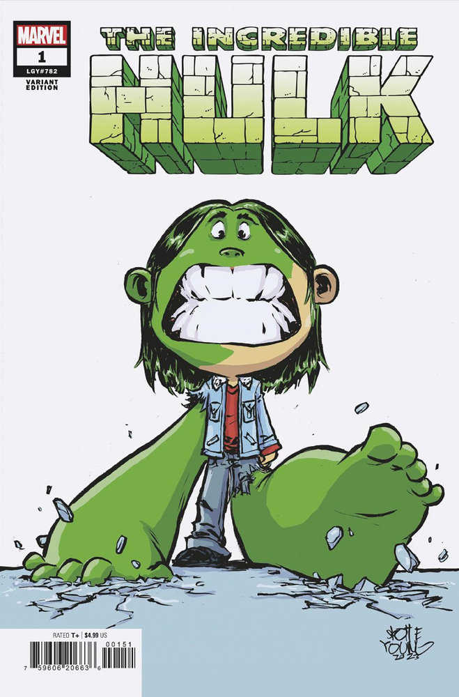 Stock Photo Incredible Hulk 1 Skottie Young Variant comic sold by Stronghold Collectibles