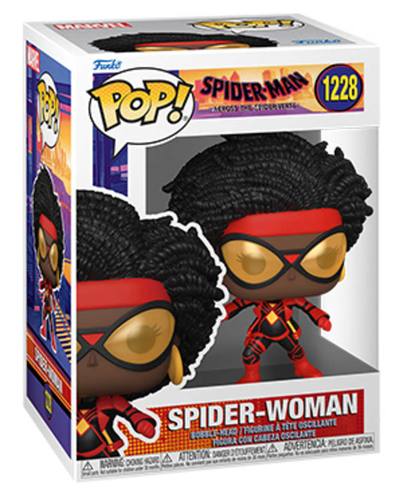 Stock Photo of Pop Vinyl Spider-Man Across Spiderverse Spider-Woman Vinyl Figure comic sold by Stronghold Collectibles