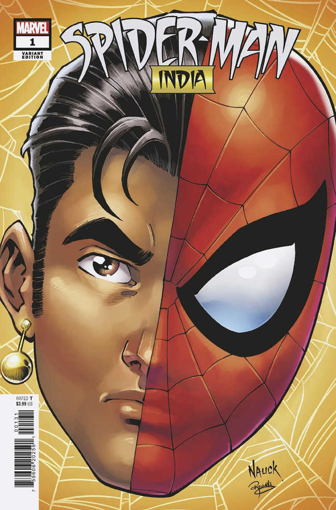 Stock photo of Spider-Man: India 1 Todd Nauck Headshot Variant sold by Stronghold Collectibles