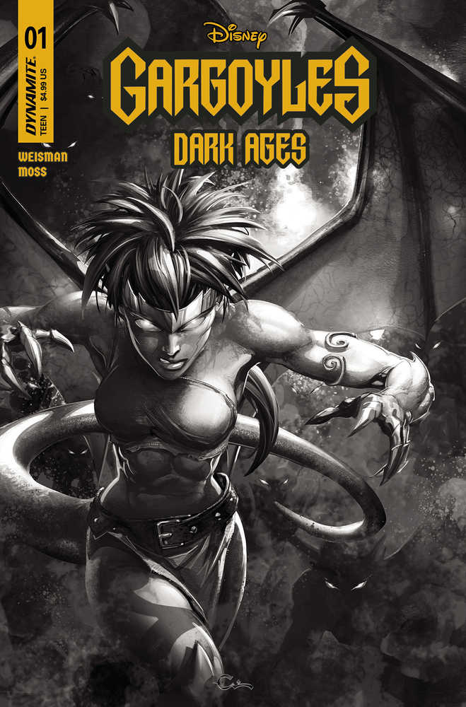 Stock Photo of Gargoyles Dark Ages #1 CVR J 1:10 Crain Black & White comic sold by Stronghold Collectibles