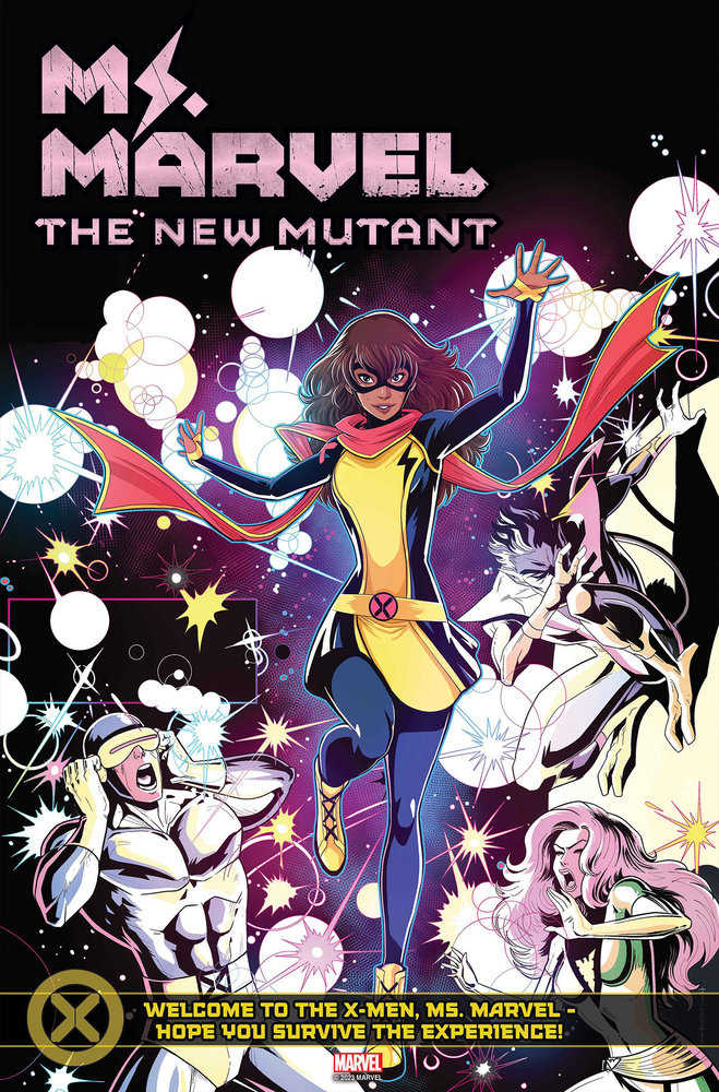 Stock photo of Ms. Marvel The New Mutant 1 Luciano Vecchio Team Homage Variant comic sold by Stronghold Collectibles