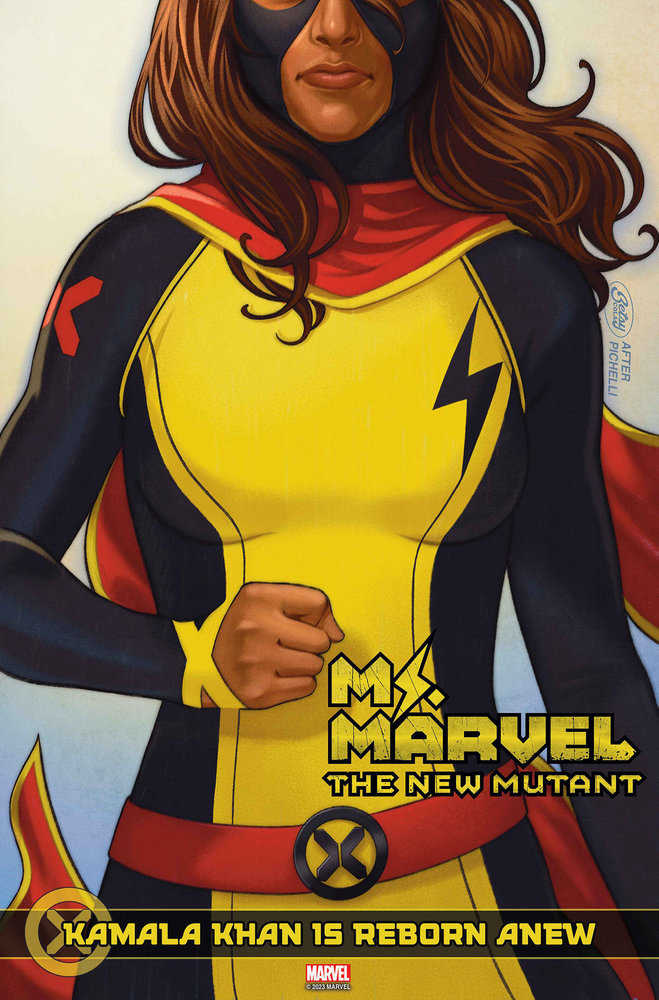 Stock photo of Ms. Marvel The New Mutant 1 Betsy Cola Homage Variant comic sold by Stronghold Collectibles