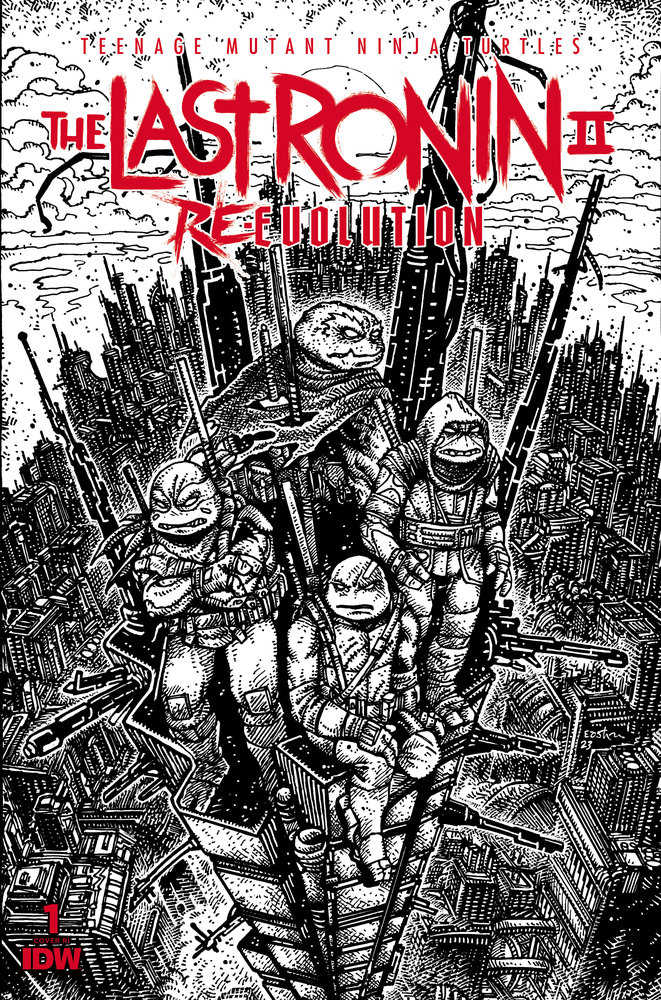 Teenage Mutant Ninja Turtles: The Last Ronin II--Re-Evolution #1 Variant Ri (100) (Eastman Black & White) PRESALE Orders due 10/15