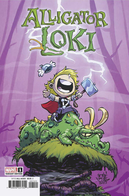Stock photo of Alligator Loki 1 Skottie Young Variant Comics sold by Stronghold Collectibles