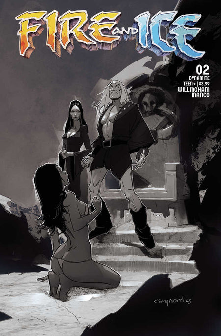 Stock Photo of Fire And Ice #2 CVR G 1:15 Edition Nord Black & White Comics sold by Stronghold Collectibles