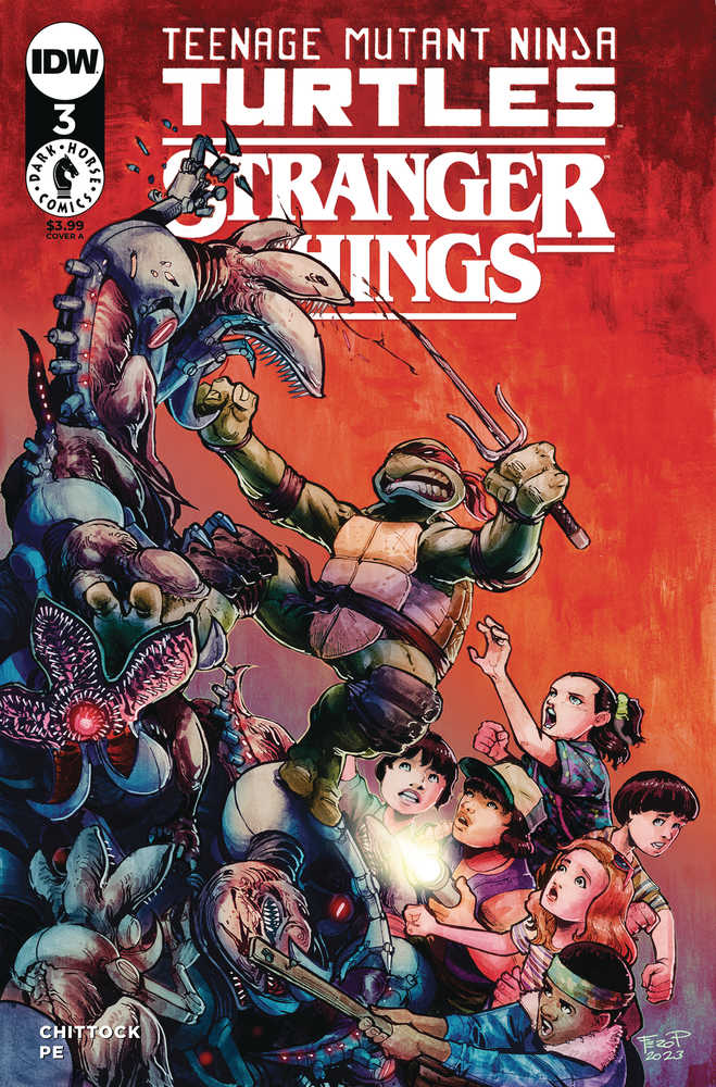Photo of Teenage Mutant Ninja Turtles X Stranger Things #3 CVR A Pe Comics sold by Stronghold Collectibles