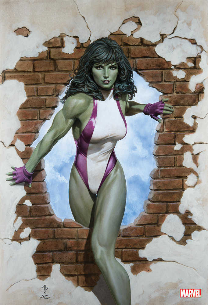 Stock photo of Sensational She-Hulk 1 Adi Granov 1:100 Homage Full Art Variant Comicssold by Stronghold Collectibles