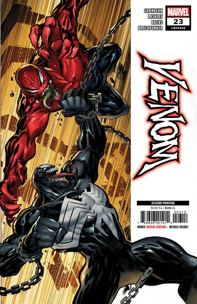 Stock photo of Venom 23 Ken Lashley 2nd Print Variant Comics sold by Stronghold Collectibles