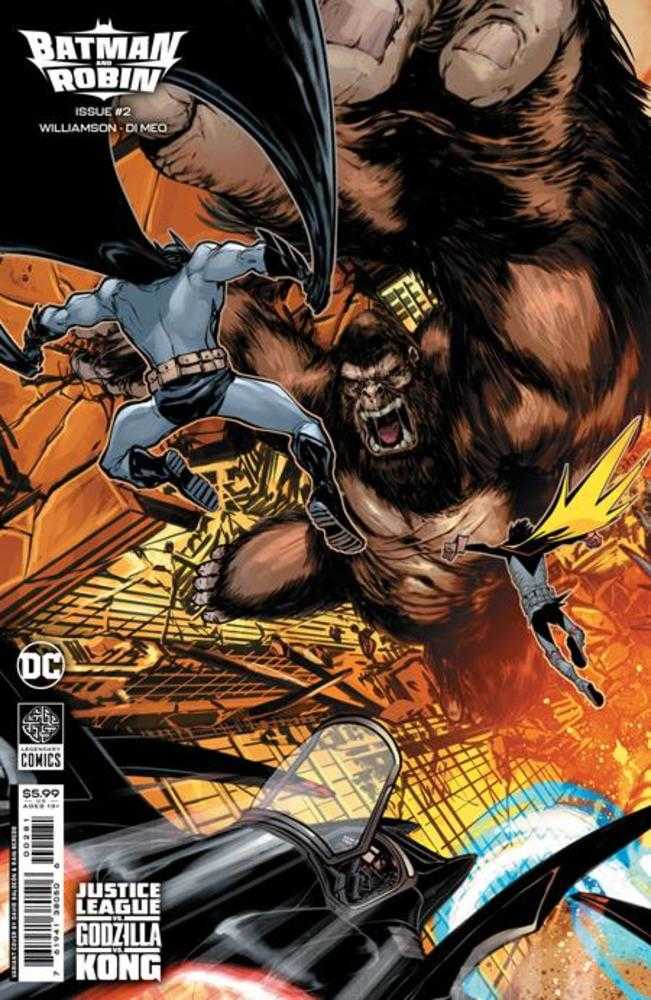 Stock photo of Batman And Robin #2 CVR H David Baldeon Connecting Justice League vs Godzilla vs Kong Comics sold by Stronghold Collectibles