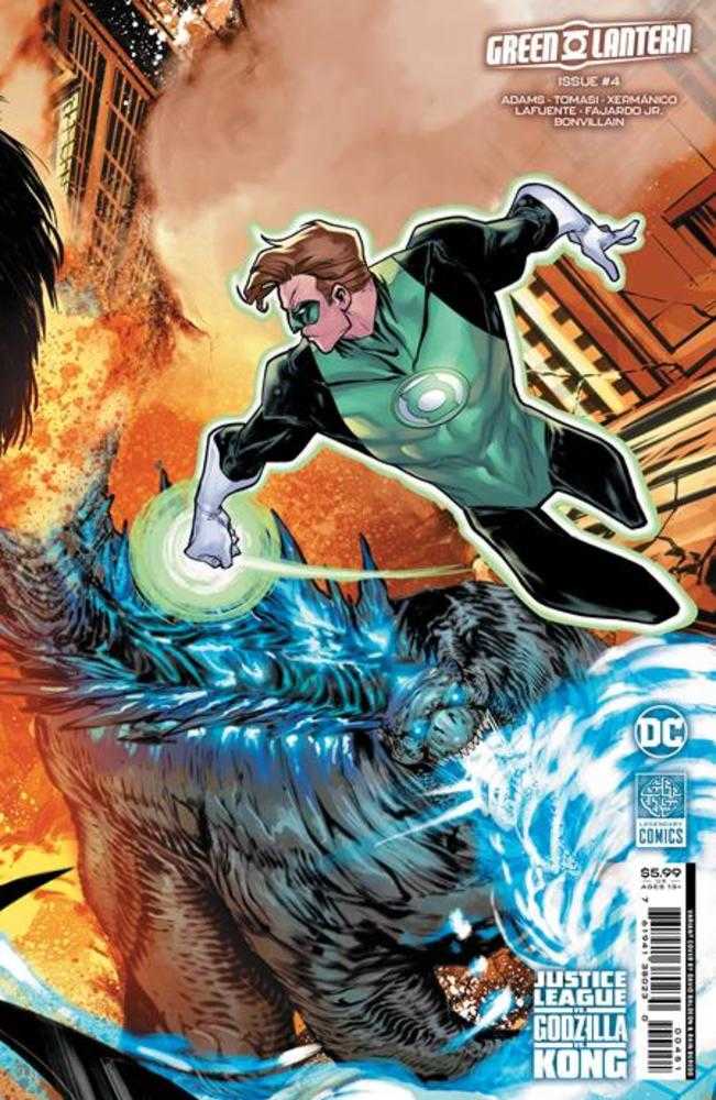 Stock photo of Green Lantern #4 CVR E David Baldeon Connecting Justice League vs Godzilla vs Kong Card Stock Variant Comics sold by Stronghold Collectibles