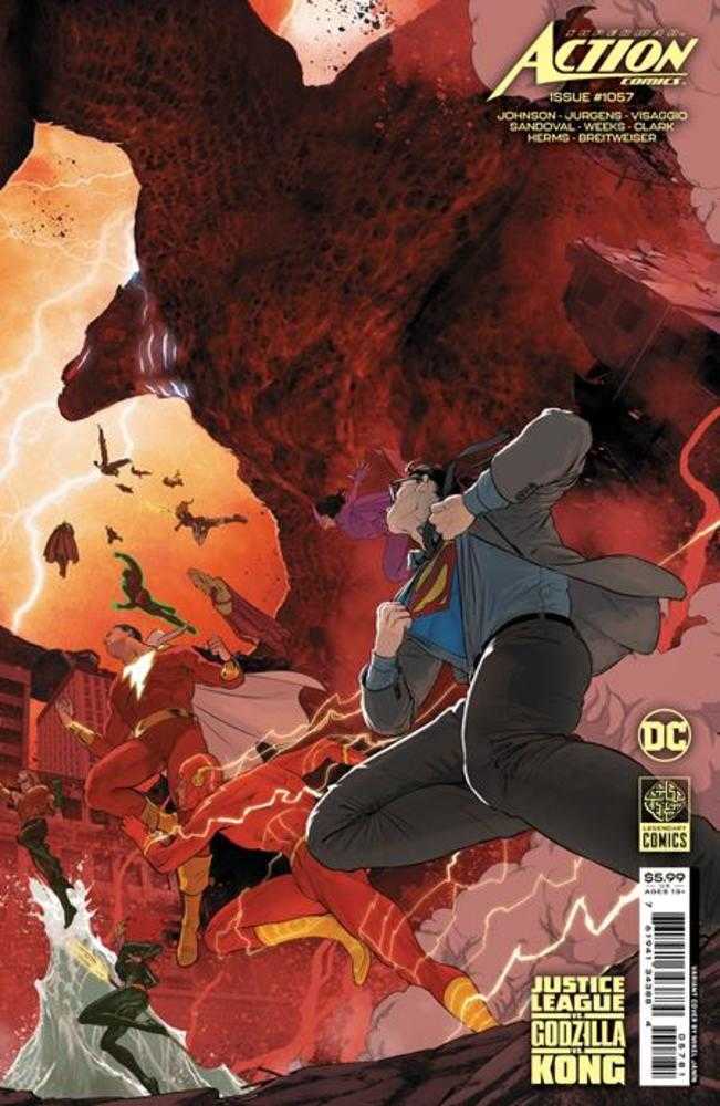 Stock Photo of Action Comics #1057 CVR F Mikel Janin Justice League vs Godzilla vs Kong Card Stock Variant Comics sold by Stronghold Collectibles