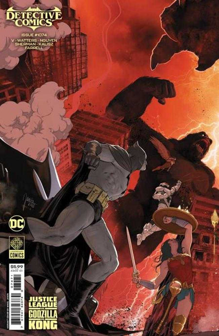 Stock Photo of Detective Comics #1074 CVR G Mikel Janin Justice League vs Godzilla vs Kong Card Stock Variant Comics sold by Stronghold Collectibles