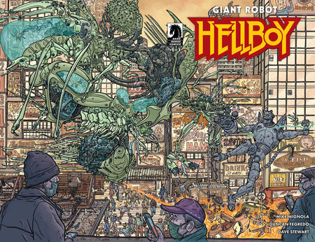Stock Photo of Giant Robot Hellboy #2 CVR B Wraparound Geof Darrow Comics sold by Stronghold Collectibles