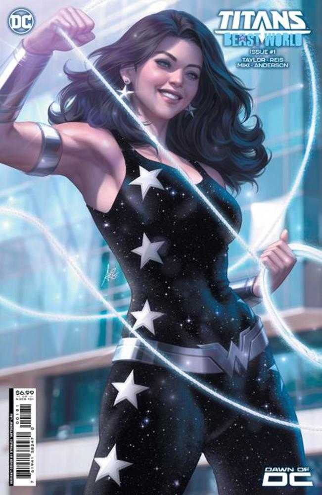 Stock photo of Titans Beast World #1 (Of 6) CVR D Stanley Artgerm Lau Card Stock Variant Comics sold by Stronghold Collectibles