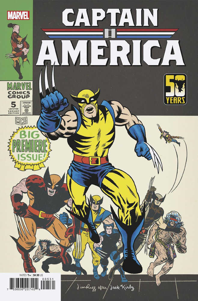 Stock photo of Captain America 5 Jim Rugg Wolverine Wolverine Wolverine Variant Comics sold by Stronghold Collectibles