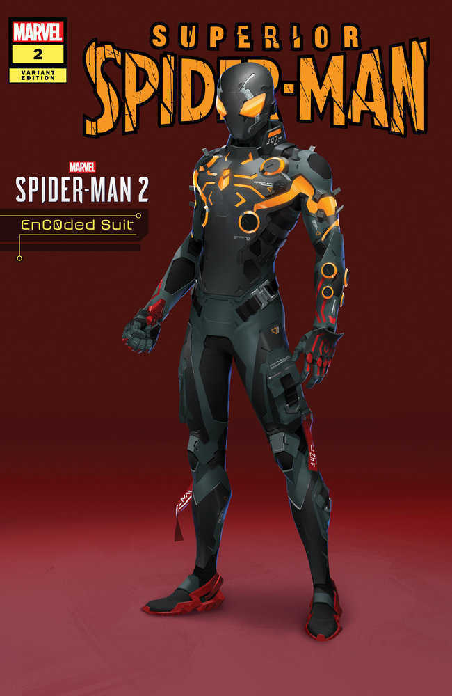 Stock Photo of Superior Spider-Man #2 Encoded Suit Marvel's Spider-Man 2 Variant Comics sold by Stronghold Collectibles