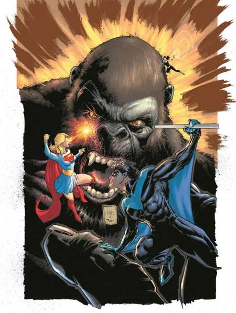 Stock photo of Justice League vs Godzilla vs Kong #4 (Of 7) CVR B Whilce Portacio Kong Card Stock Variant Comics sold by Stronghold Collectibles