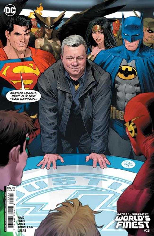 Batman Superman Worlds Finest #25 Cover G Dan Mora William Shatner Cameo Card Stock Variant PRESALE Orders due 2/25