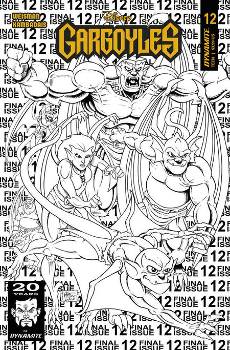 Stock Photo of Gargoyles #12 CVR Q 1:7 FOC Variant Edition Haeser Line Art Dynamite Entertainment Comics sold by Stronghold Collectibles of Acadiana, Lafayette, Louisiana.