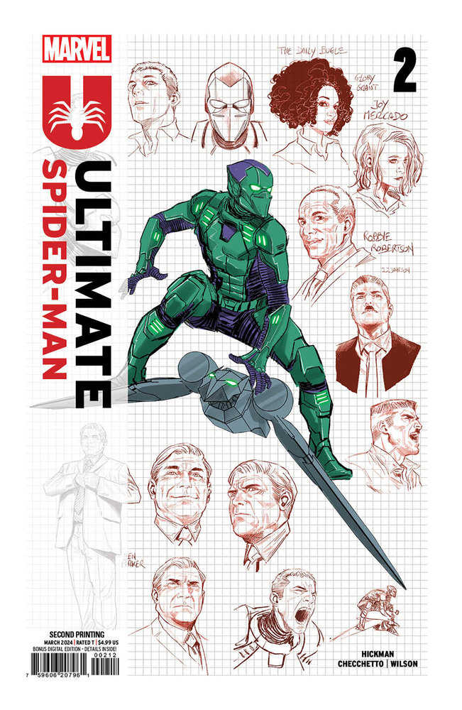 Stock Photo of Ultimate Spider-Man #2 Marco Checchetto 2nd Print Variant Marvel Comics Comics sold by Stronghold Collectibles of Acadiana, Lafayette, Louisiana.