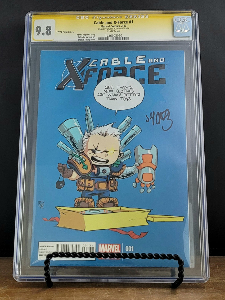 Photo of Cable and X-Force (2012) Issue 1C - CGC 9.8 Near Mint/Mint Signature Series: Skottie Young Comic sold by Stronghold Collectibles