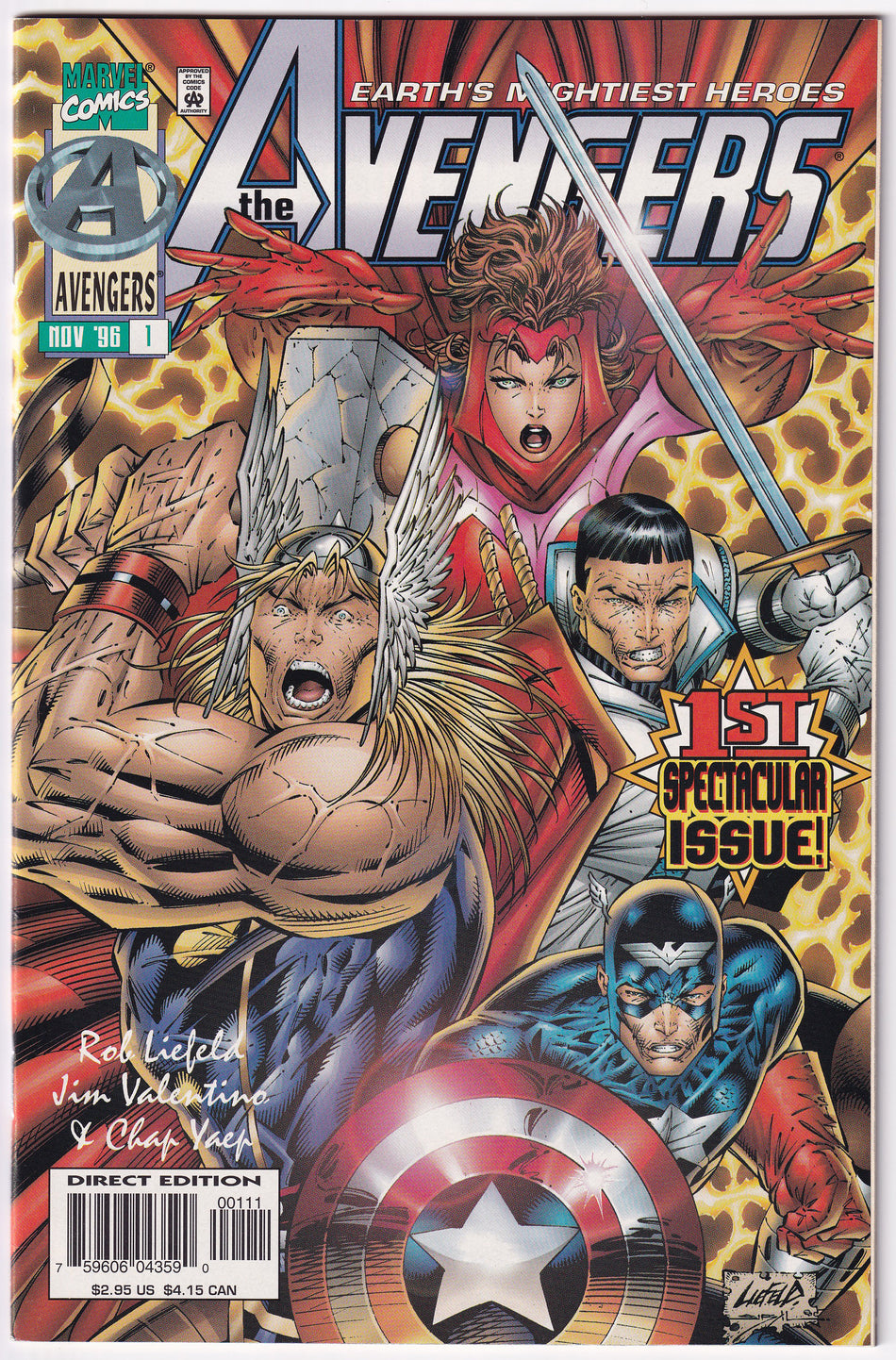 Photo of NM Avengers V2 (96) 1A Rob Liefeld, Chap Yaep, Marlo Alquiza Comic sold by Stronghold Collectibles