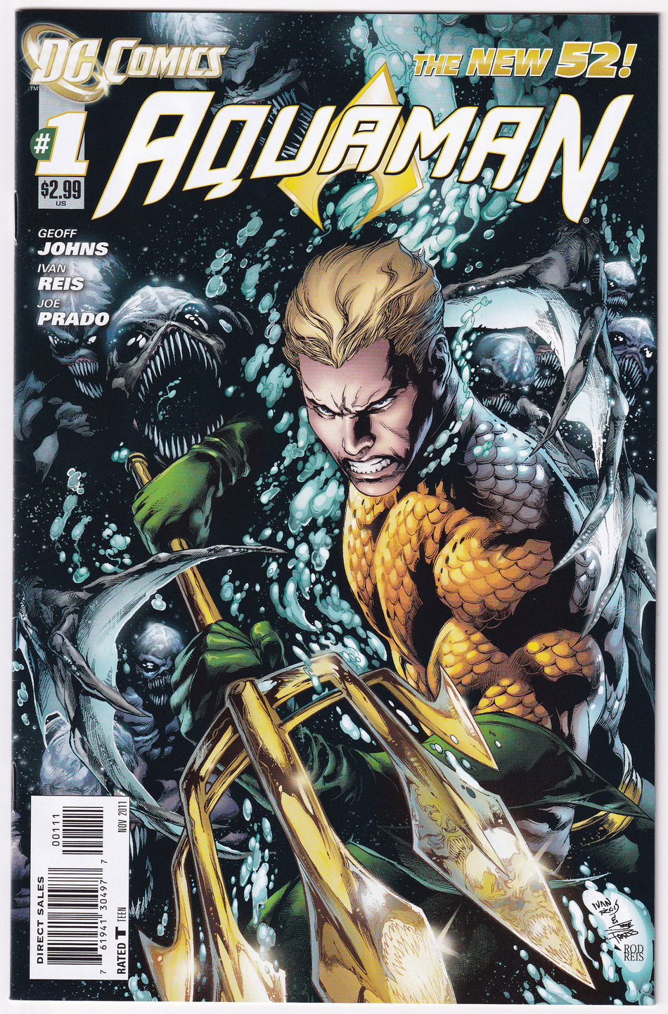 Photo of NM Aquaman V7 (11) 1A Geoff Johns, Ivan Reis, Joe Prado Comic sold by Stronghold Collectibles