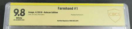 Photo of Farmhand (2018) Issue 1K - CBCS 9.8 Near Mint/Mint Verified Signature: Rob Guillory Comic sold by Stronghold Collectibles