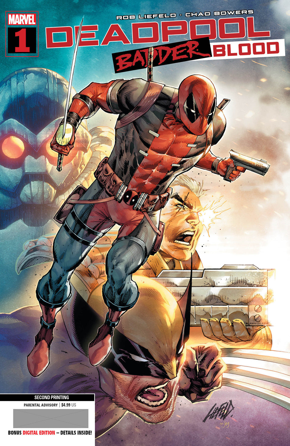 Stock Photo of Deadpool: Badder Blood 1 Rob Liefeld 2nd Print Variant comic sold by Stronghold Collectibles