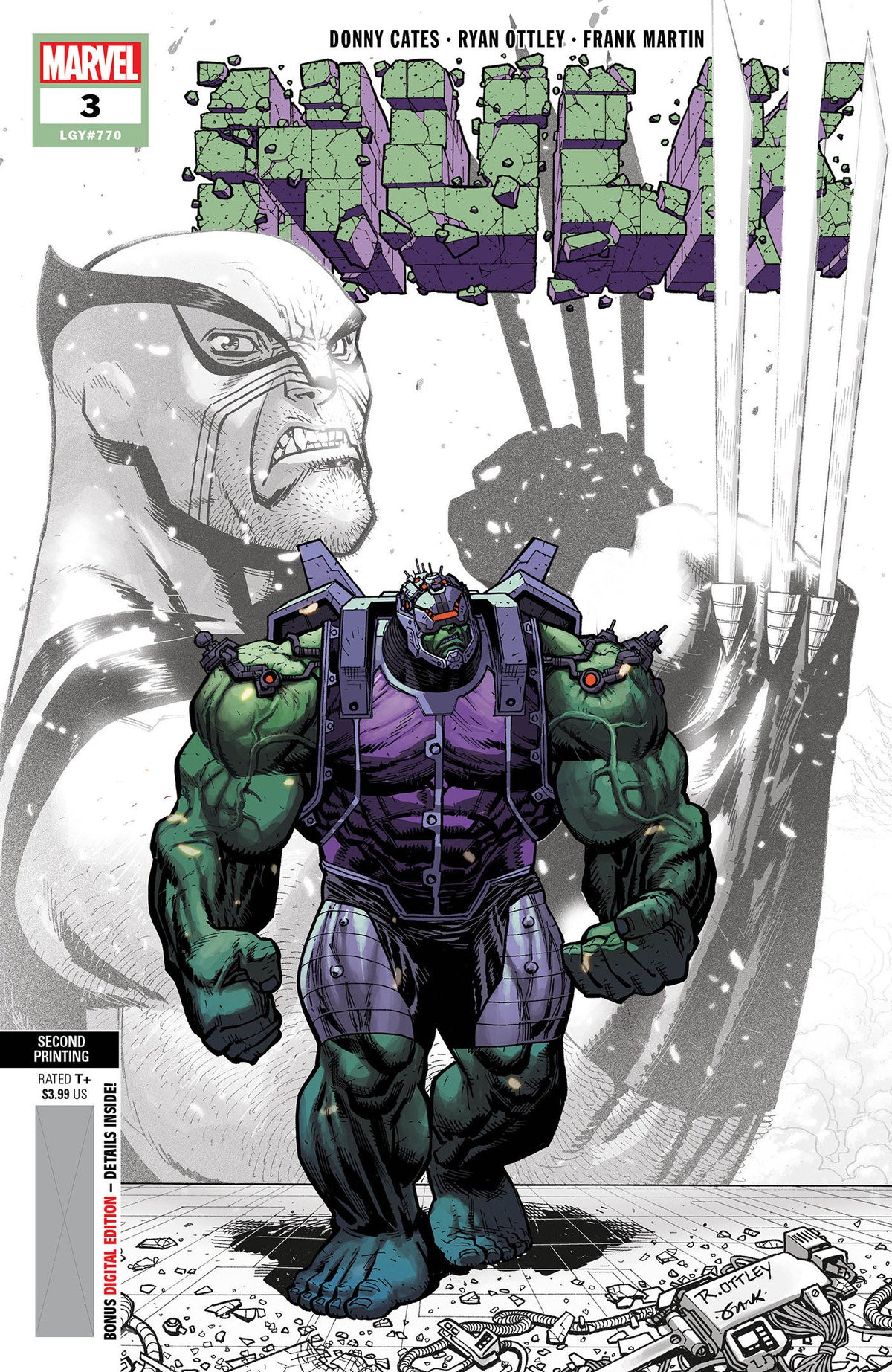 Image of Hulk 3 Ottley 2Nd Printing Variant comic sold by Stronghold Collectibles.