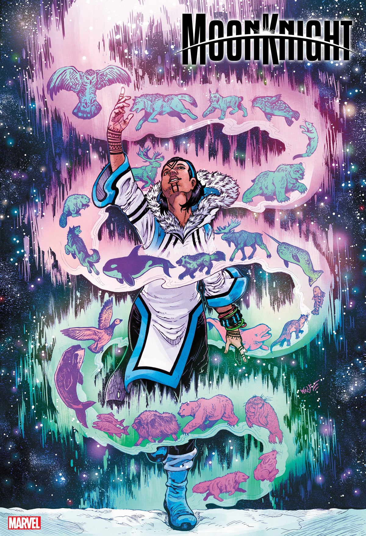 Image of Moon Knight 5 Wolf Native American Heritage Variant comic sold by Stronghold Collectibles.