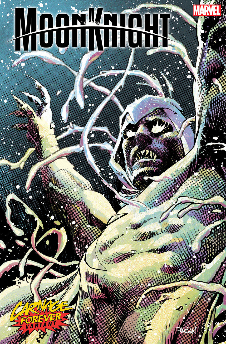 Image of Moon Knight 9 Panosian Carnage Forever Variant comic sold by Stronghold Collectibles.