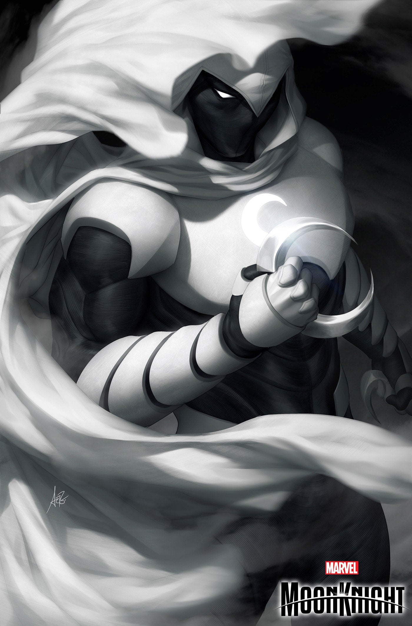 Stock Photo of Moon Knight 25 Artgerm Variant comic sold by Stronghold Collectibles