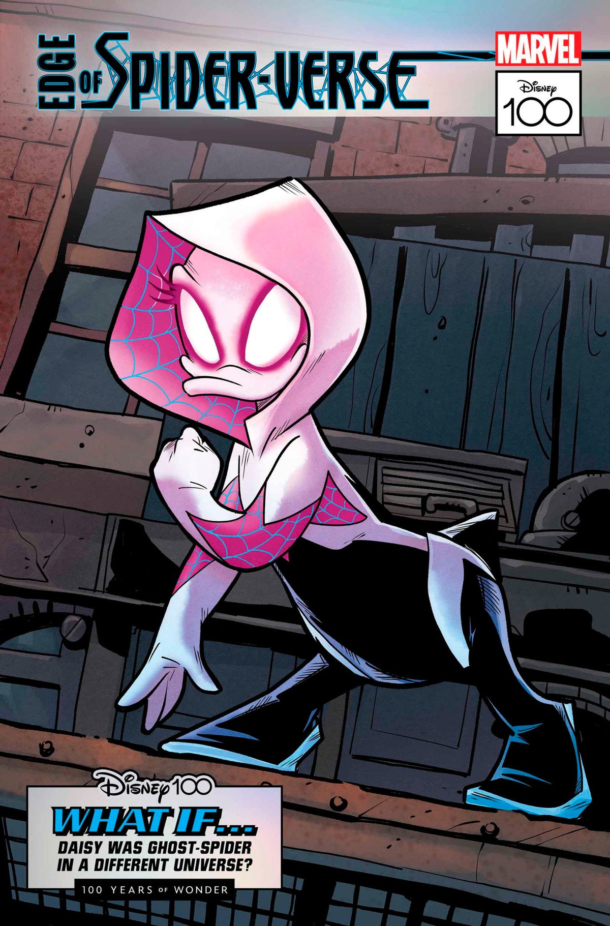 Stock photo of Amazing Spider-Man 32 Giada Perissonotto Disney100 Edge Of Spider-Verse Variant [G.O.D.S.] comic sold by Stronghold Collectibles