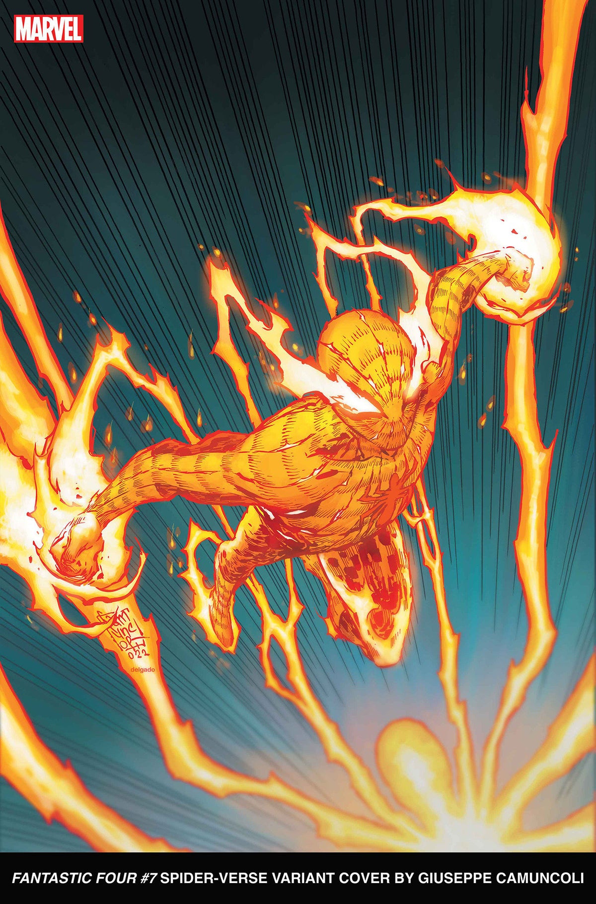 Stock Photo of Fantastic Four 7 Giuseppe Camuncoli Spider-Verse Variant comic sold by Stronghold Collectibles