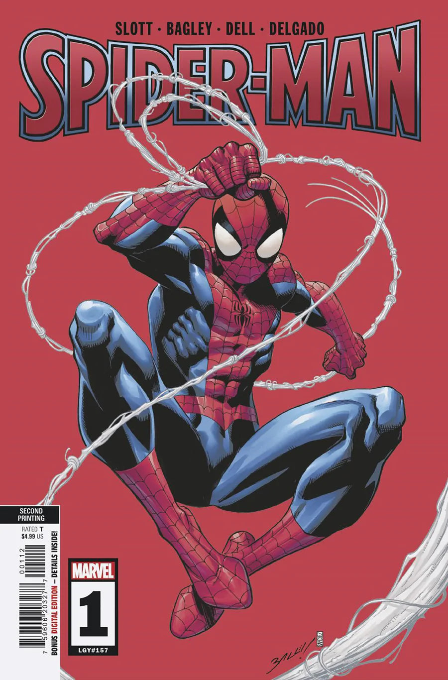 Spider-Man #1 2nd Print Bagley Variant