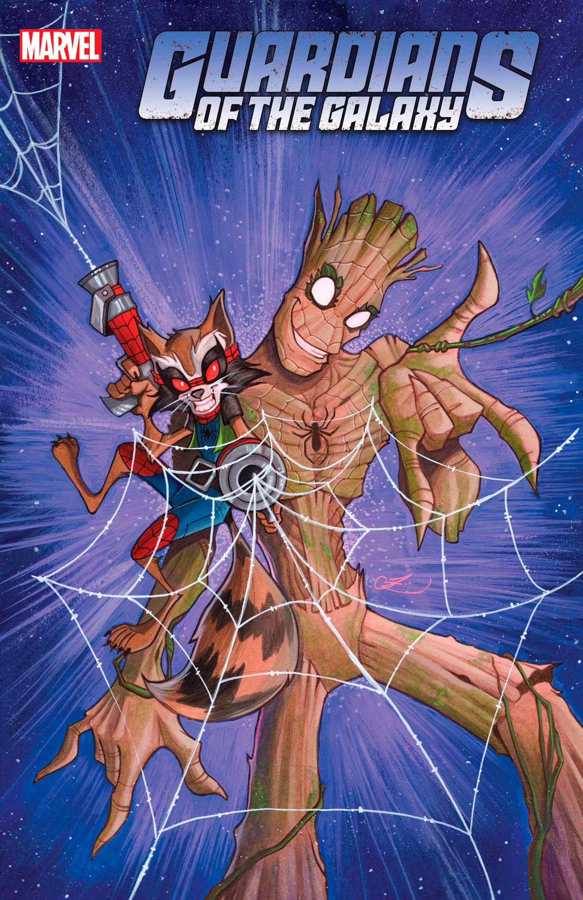 Stock Photo of Guardians Of The Galaxy 2 Chrissie Zullo Spider-Verse Variant comic sold by Stronghold Collectibles