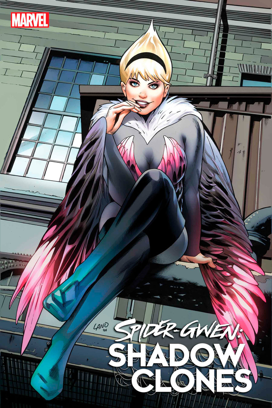 Stock Photo of Spider-Gwen: Shadow Clones 5 Greg Land Variant comic sold by Stronghold Collectibles