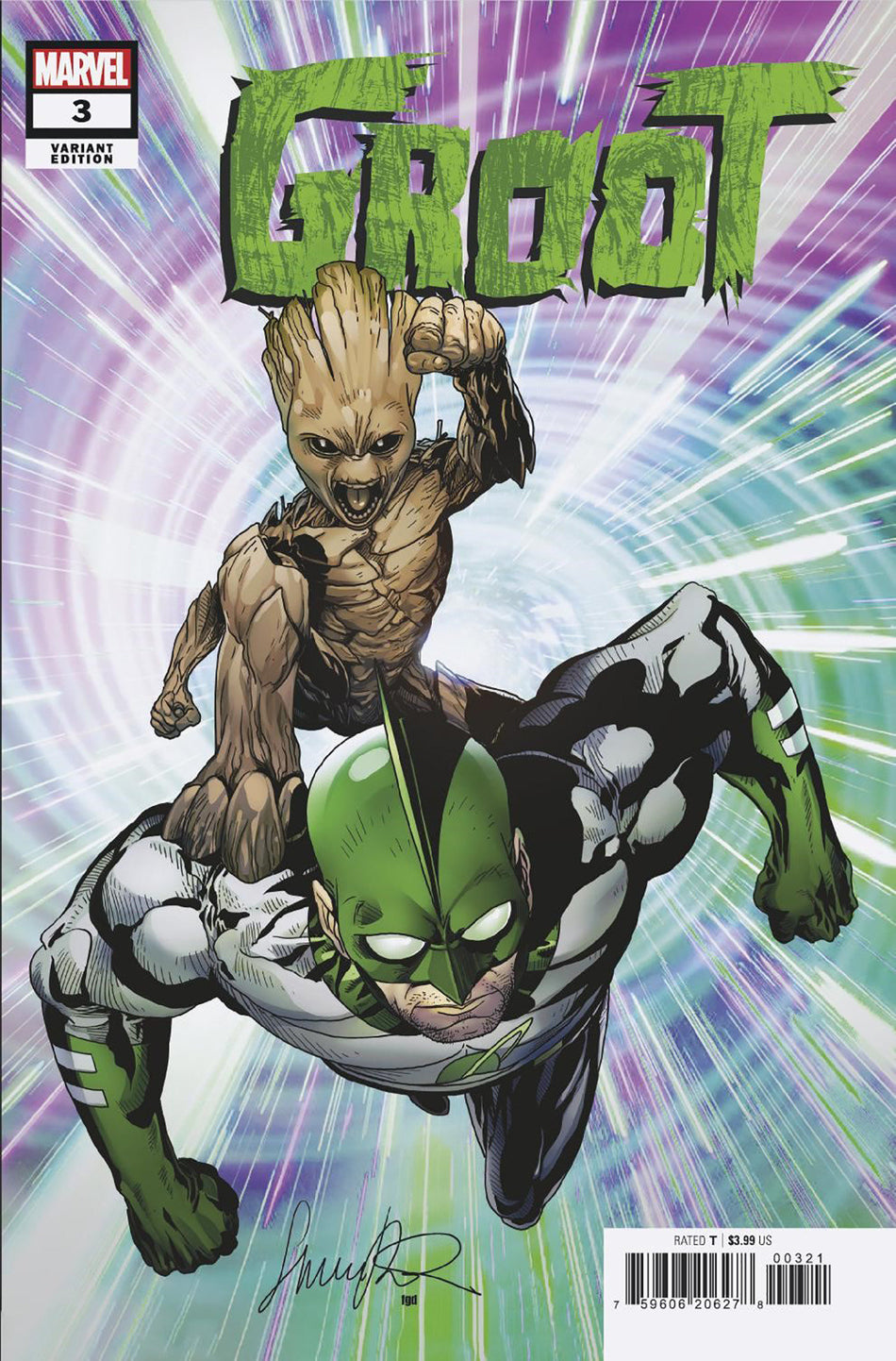 Stock Photo of Groot 3 Salvador Larroca Variant comic sold by Stronghold Collectibles