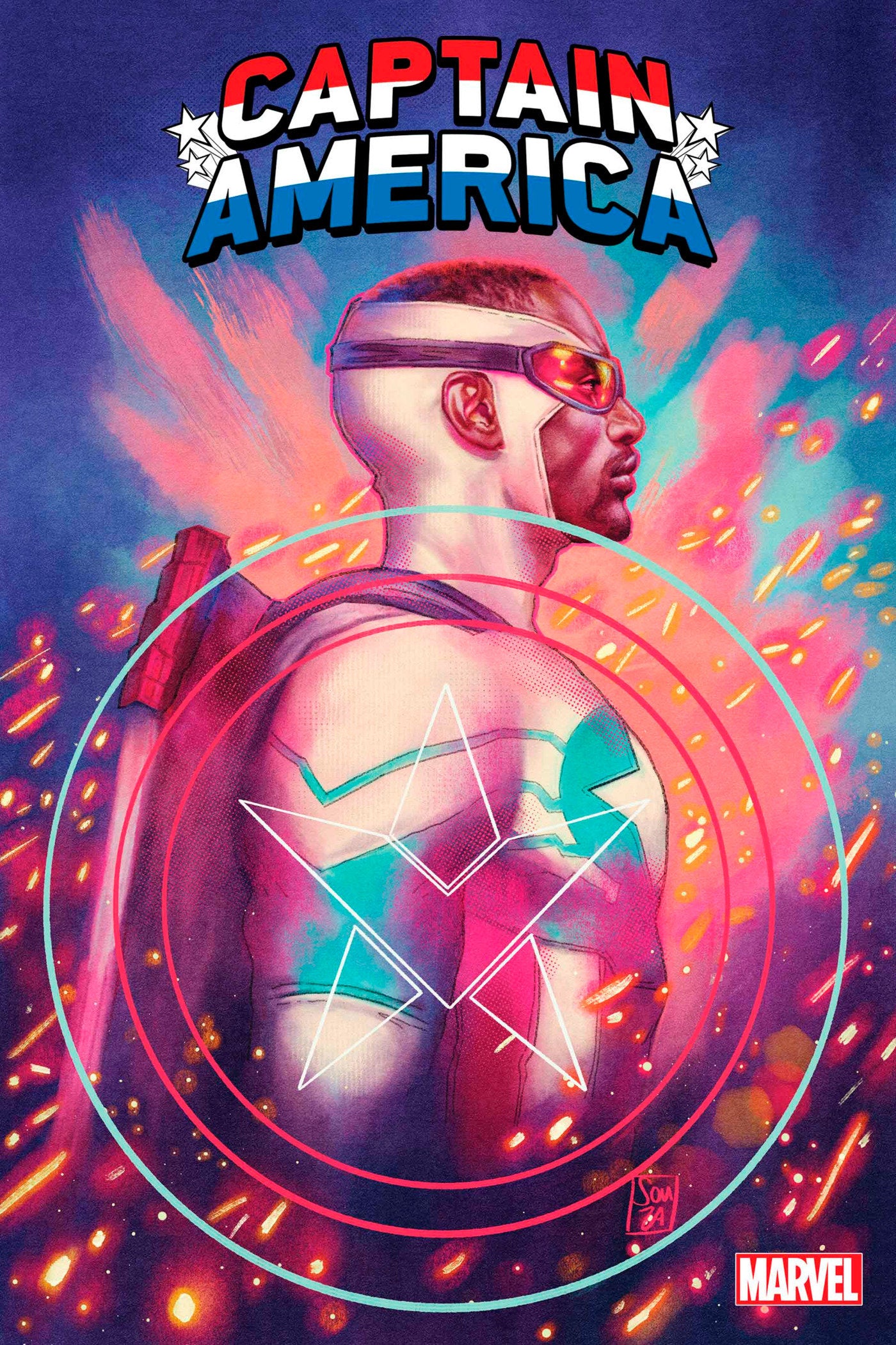 Stock photo of Captain America 750 Ernanda Souza Variant comic sold by Stronghold Collectibles