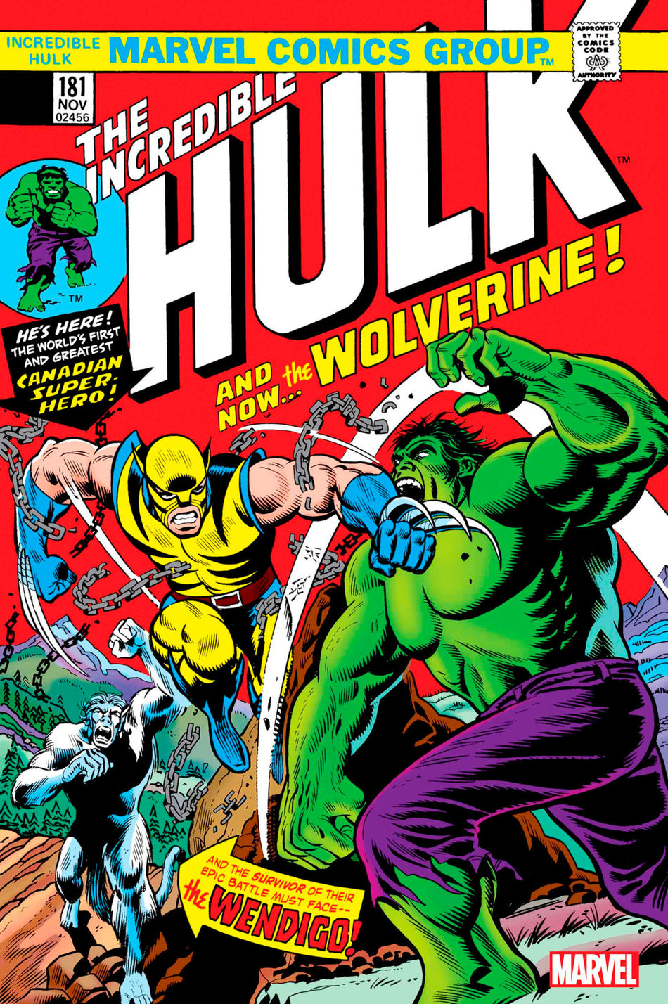 Stock Photo of Incredible Hulk 181 Facsimile Edition Foil Variant 2023 Printing comic sold by Stronghold Collectibles